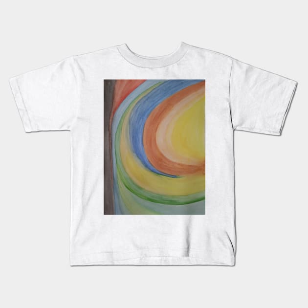 Rainbow touches land Kids T-Shirt by InfiniIDnC